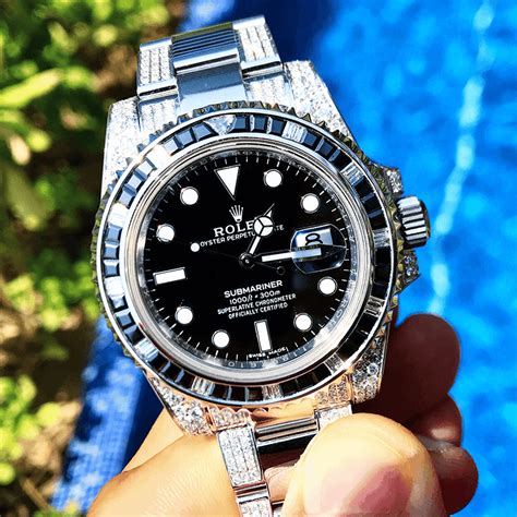 rolex submariner custom diamond|authentic rolex submariner.